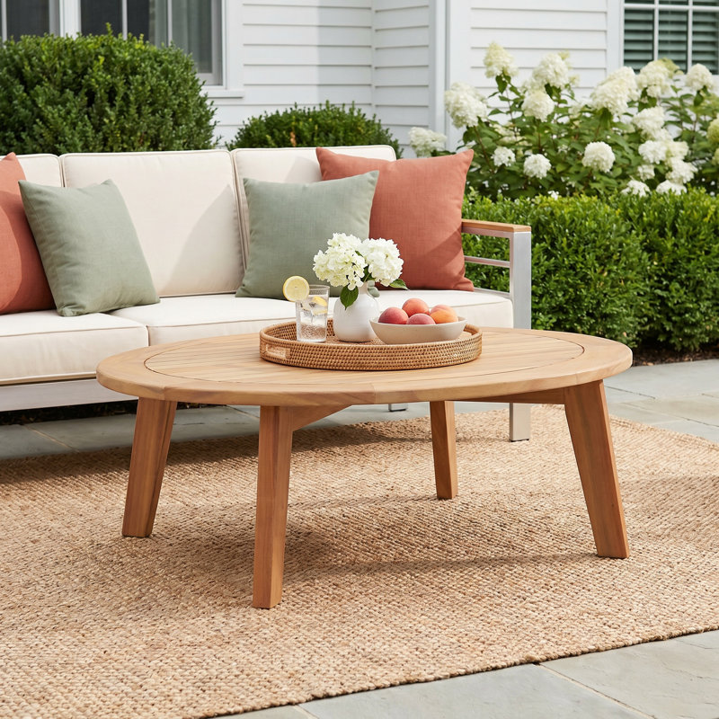Dacey Solid Wood Outdoor Coffe Table