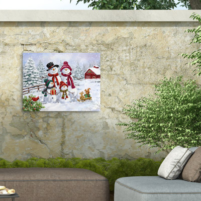 Toile d'extérieur Jean François Snowman Family