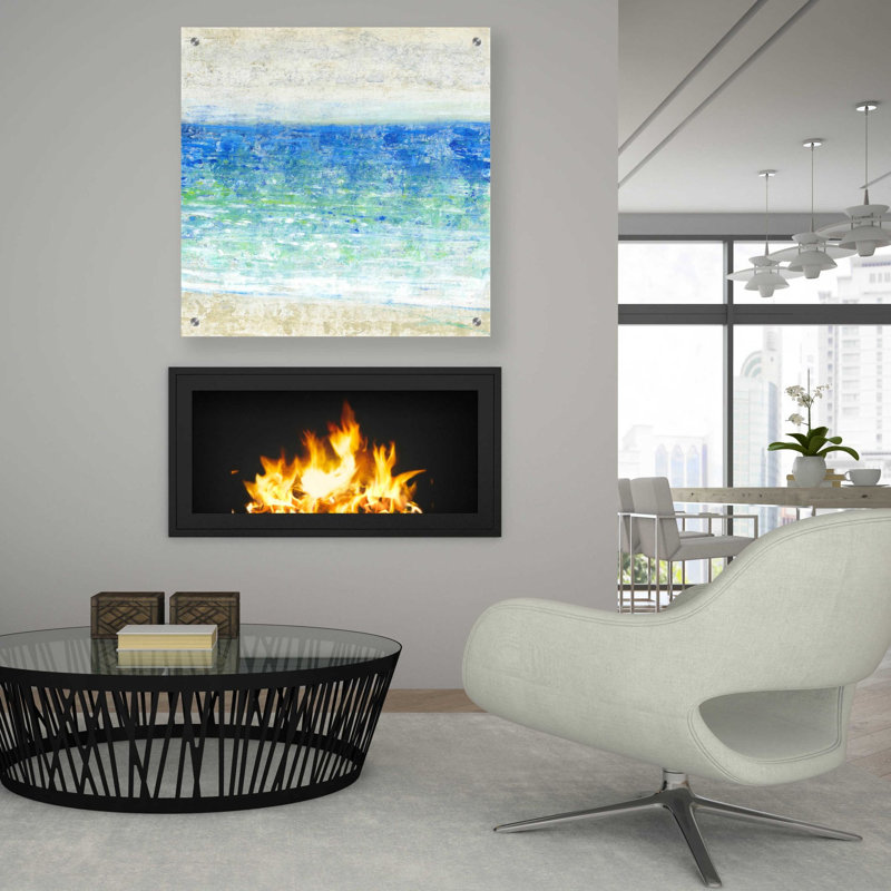 «Ocean Impressions II» par Tim O'Toole, art mural en verre acrylique, H 36 po x l 36 po x P 0,2 po