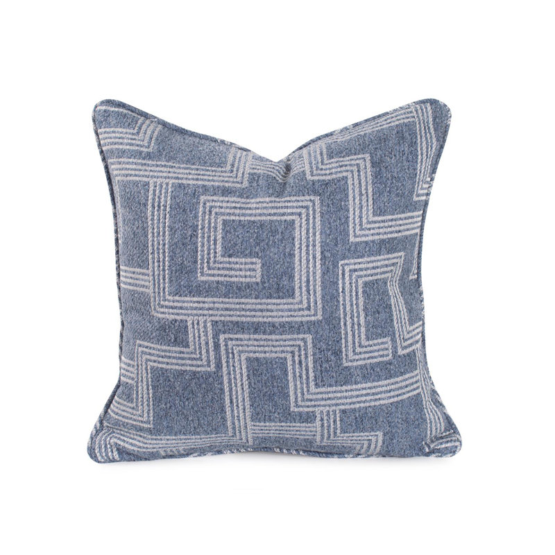 Indoor/Outdoor Pillow Syros Fog, 20"H x 20"W, Natural Striped, Square