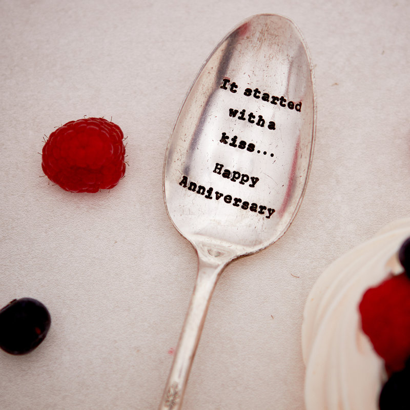 Kirkby It Started With A Kiss? Happy Anniversary Dessert Spoon