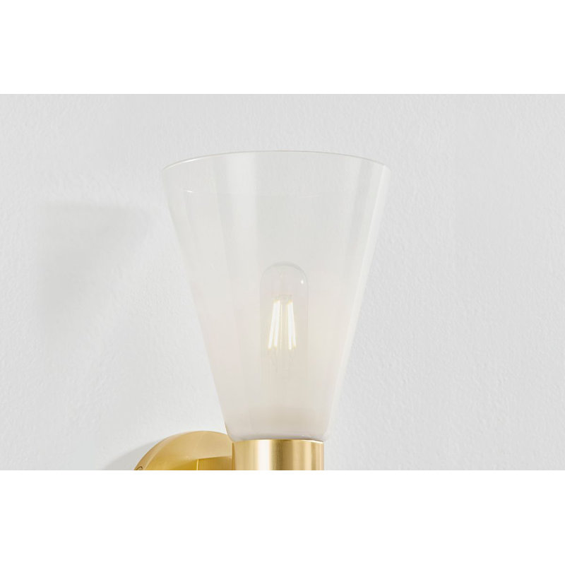Alma 1 Light Wall Sconce, Antique Brass