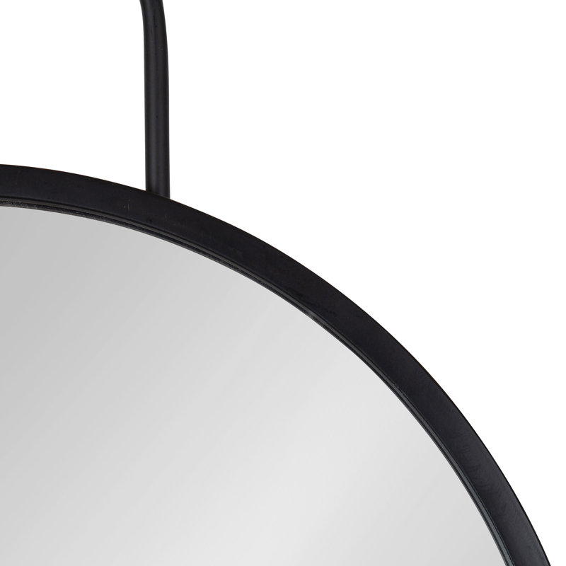 Beauregard Metal Round Mirror, Black
