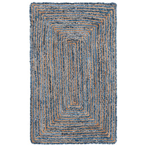 Demar Handmade Flatweave Blue/Natural Area Rug