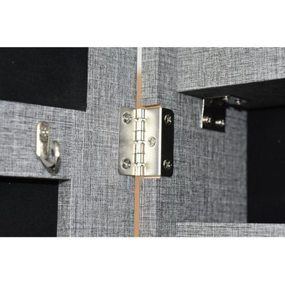 Fashion Simple Jewelry Storage Mirror Cabinet With LED Lights Can Be Hung On The Door Or Wall