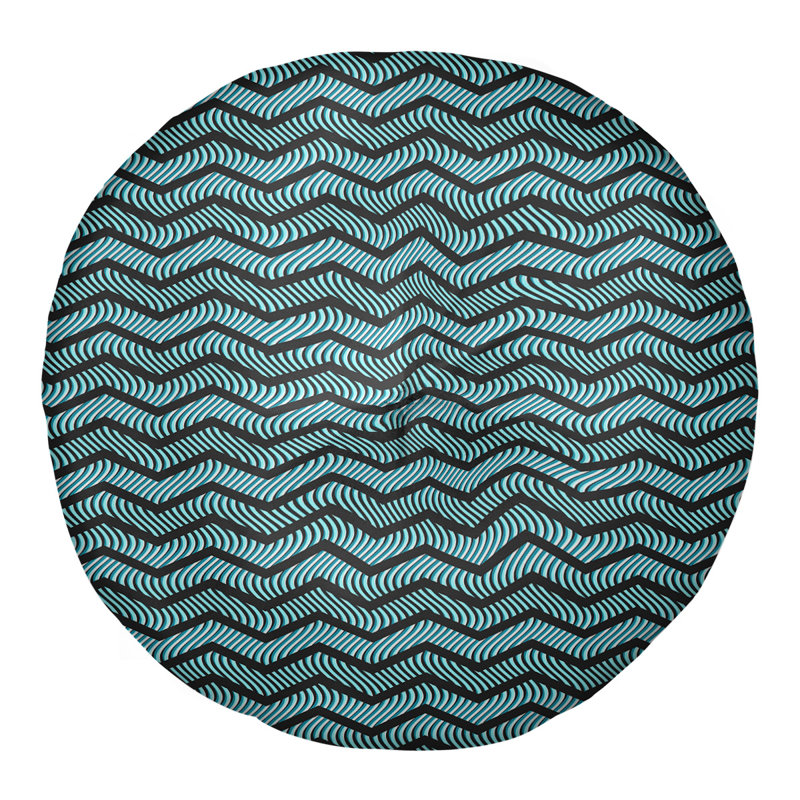Coussin Rhonda, 26 x 26, Bleu, sarcelle