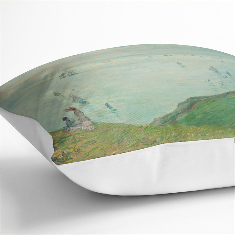 Cliffs at Pourville Scatter Cushion, 55cm H x 55cm W x 20cm D, White