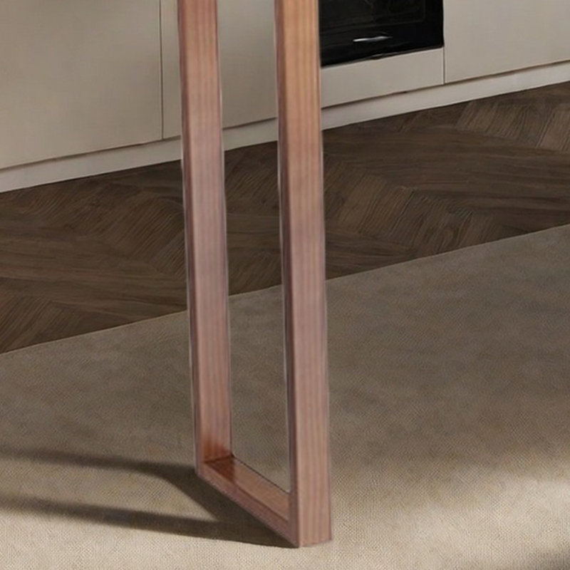 Table de bar minimaliste en bois massif, H 41,3 po x L 55,1 po x l 23,6 po