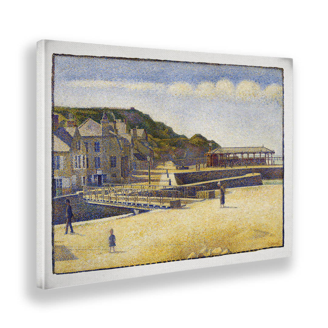 Gerahmtes Wandbild Port At Bessin von Georges Seurat