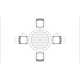 Brooke 60'' Round 4 - Person Outdoor Dining Set