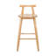 Tabouret de bar d'intérieur en bois d'hévéa Grove, finition naturelle, ensemble de 2