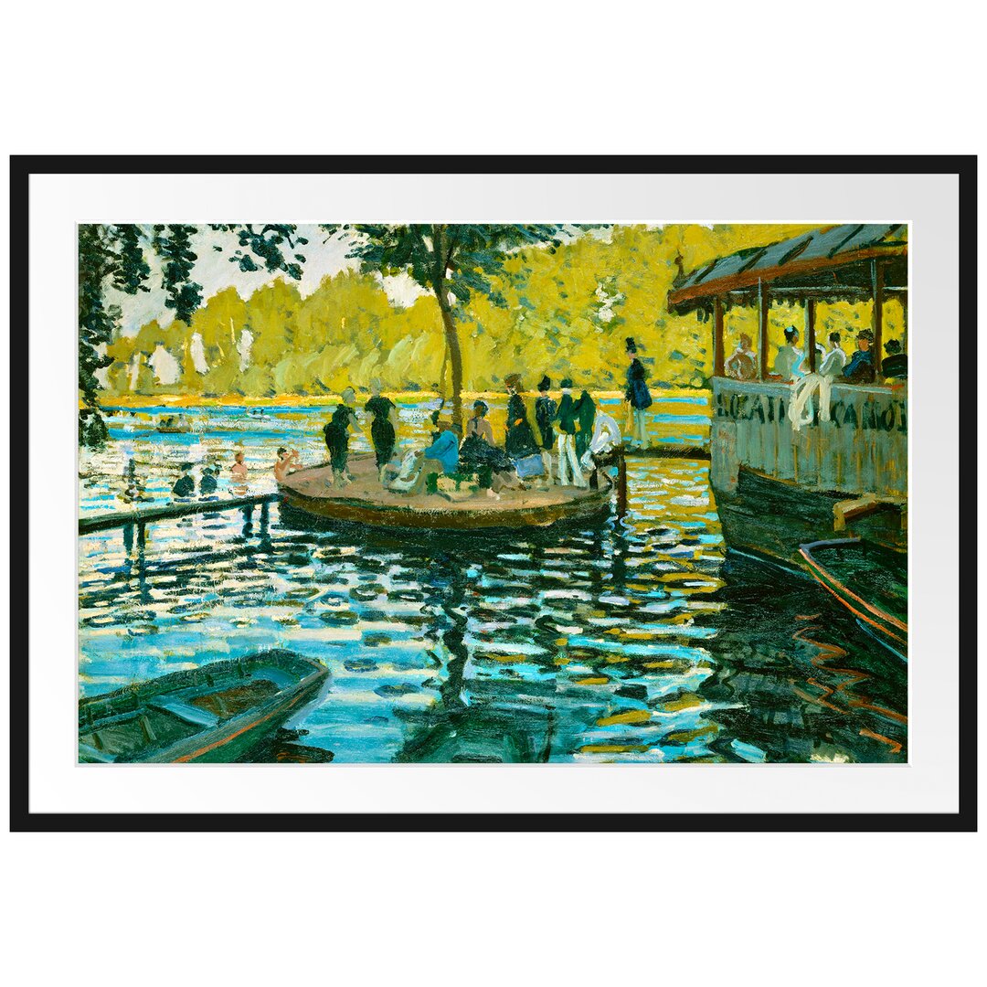 Gerahmter Kunstdruck Bathers in La Grenouillère von Claude Monet