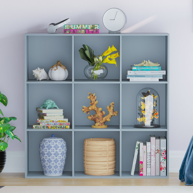 Oreland Cube Bookcase, Grey, 96.5cm H x 96.5cm W x 29cm D