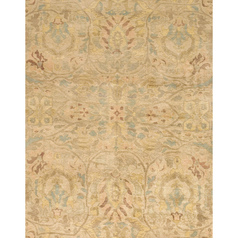 Wool Oriental Area Rug in Ivory/Walnut, Rectangle 8' x 10'
