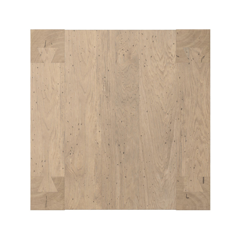 Abaso Oak End Table, Whitewash Rustic Wormwood Oak