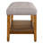 Modern Grey And Oak Bench With Comfortable Seat Shelves Padded Frame Storage Option