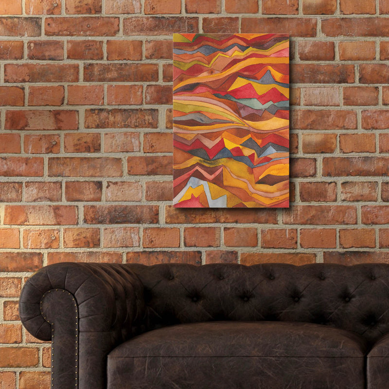  «Painted Desert 1» par Cheryl Warrick, art mural en verre acrylique, 16 po x 24 po