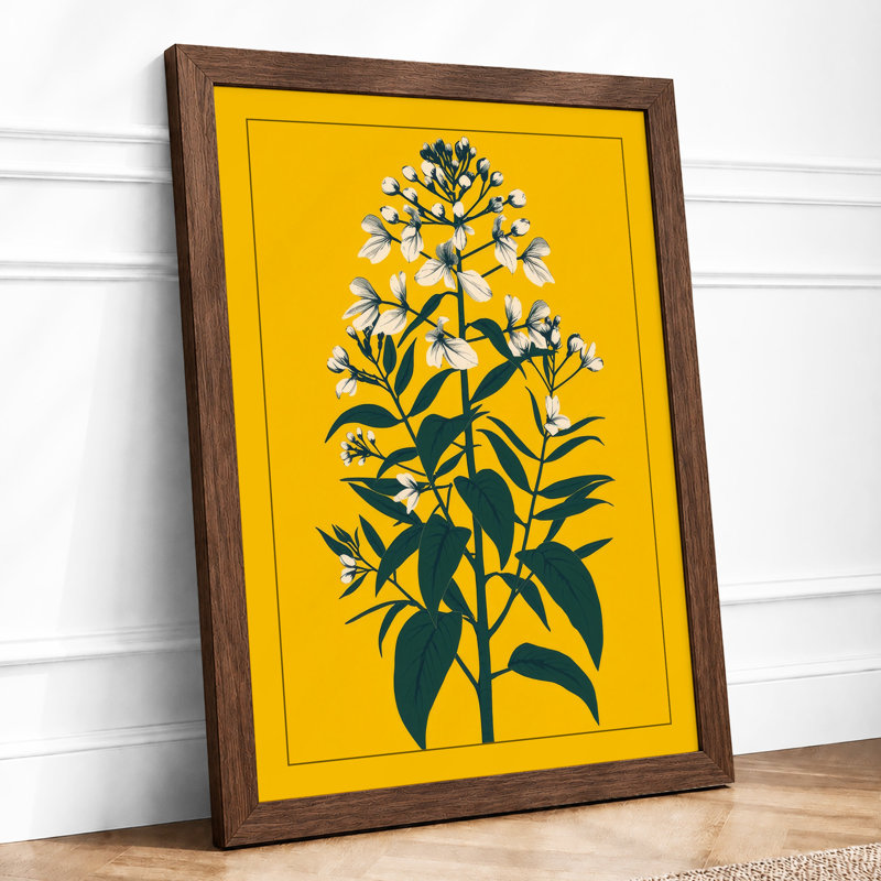 Study Botanical - Framed Print, A3 - 42.0 x 29.7 cm, Walnut