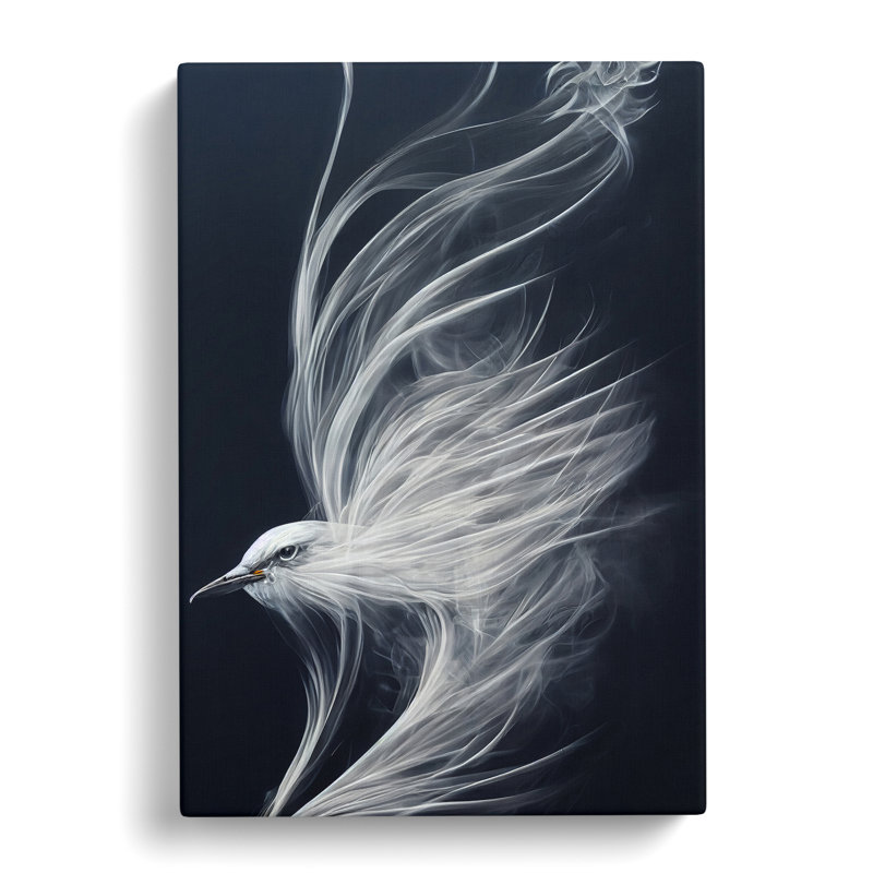 Smokey Bird - Wrapped Canvas, 50cm H x 35cm W x 3cm D