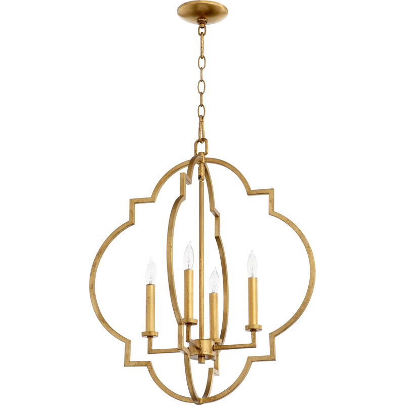 Dooley 4 - Light Lantern Pendant, Gold Leaf