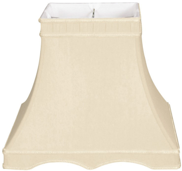 Silk Bell Lamp Shade, Beige, 11.5" H x 12" W x 12" D