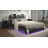 Madray Faux Leather Upholstered Floating Platform Bed with LED Lights -2090512739-2090512744