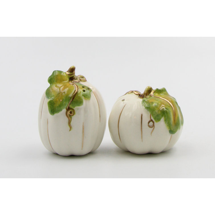 3.75 Nostalgic Ceramic Tree Salt & Pepper Shakers - Green