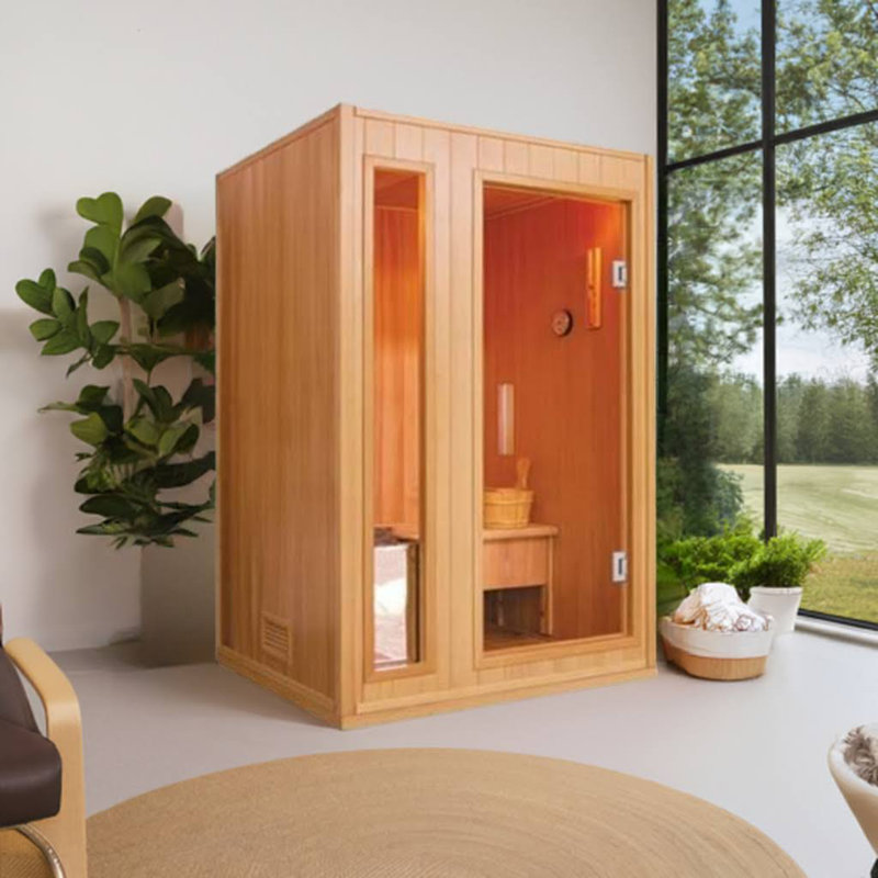SunRay Saunas Baldwin 2 - Person Traditional Steam Sauna in Hemlock