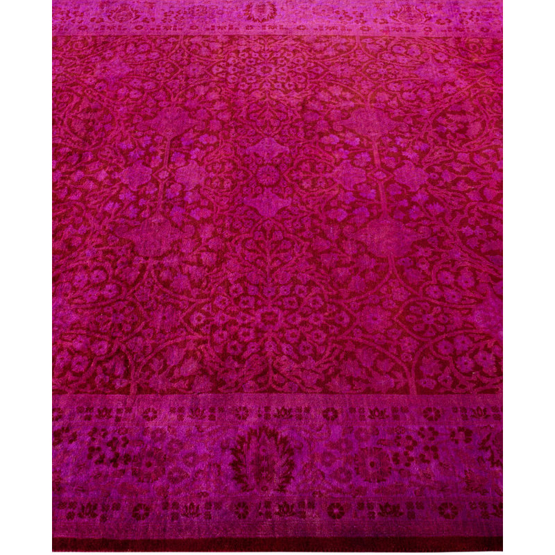 Overdyed One-of-a-Kind 5' 1" X 8' 1" Hand Knotted Area Rug