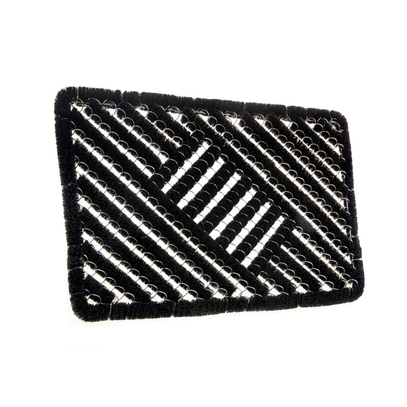 Mix Mats Striped Doormat, 40cm W x 60cm L, Black