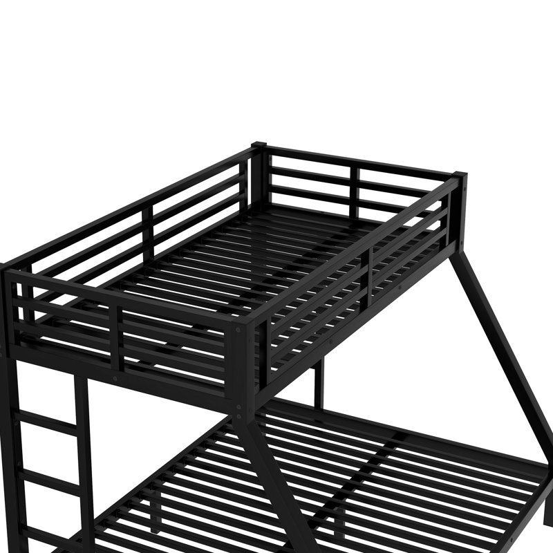 Lit superposé en métal pour les adolescents et les adultes, lit simple TG au-dessus du grand lit, espace, revêtement, grand lit à renfort inférieur, conception d'espace, échelles faciles et silencieuses