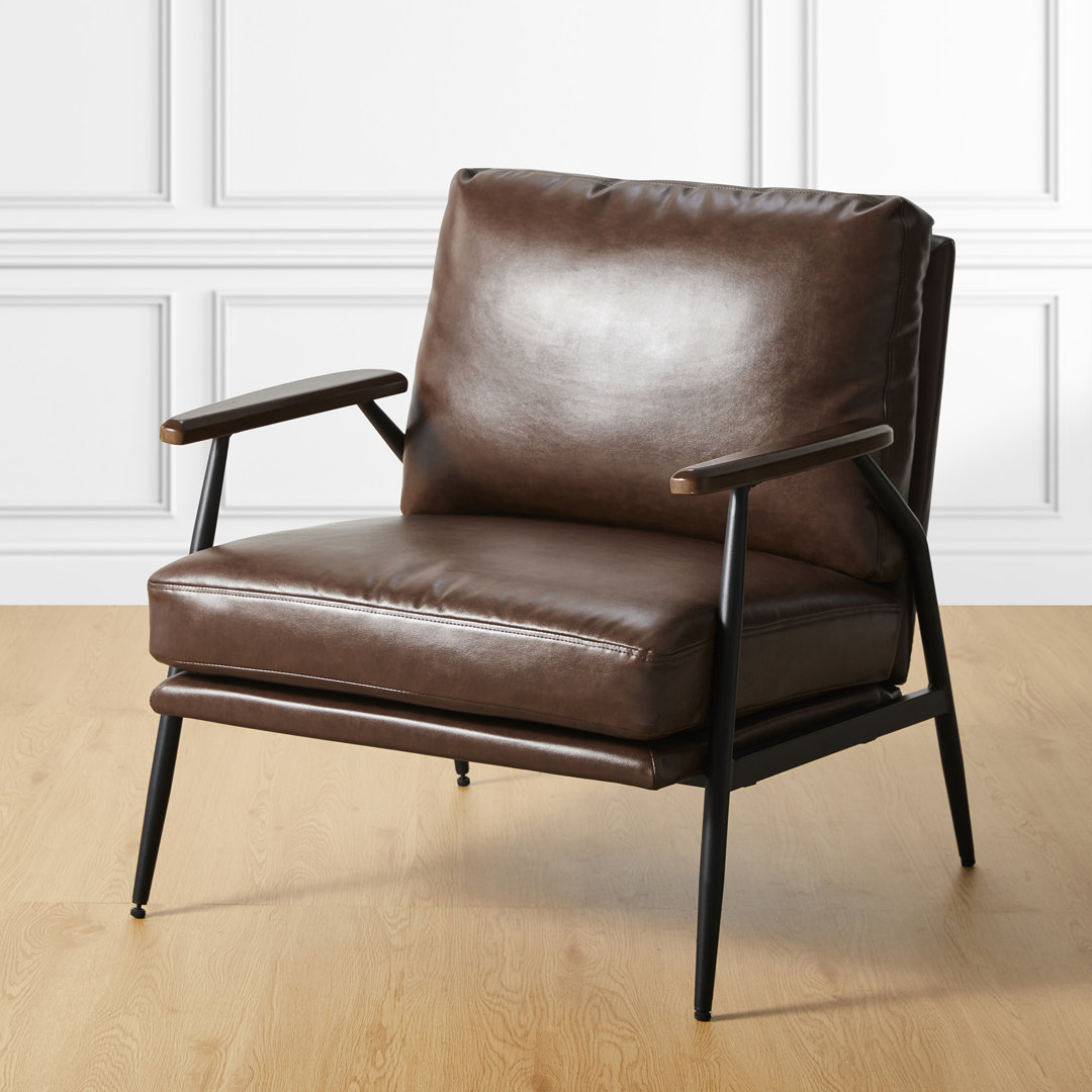 Ronishia 28" Wide Armchair 17 Stories Leather 