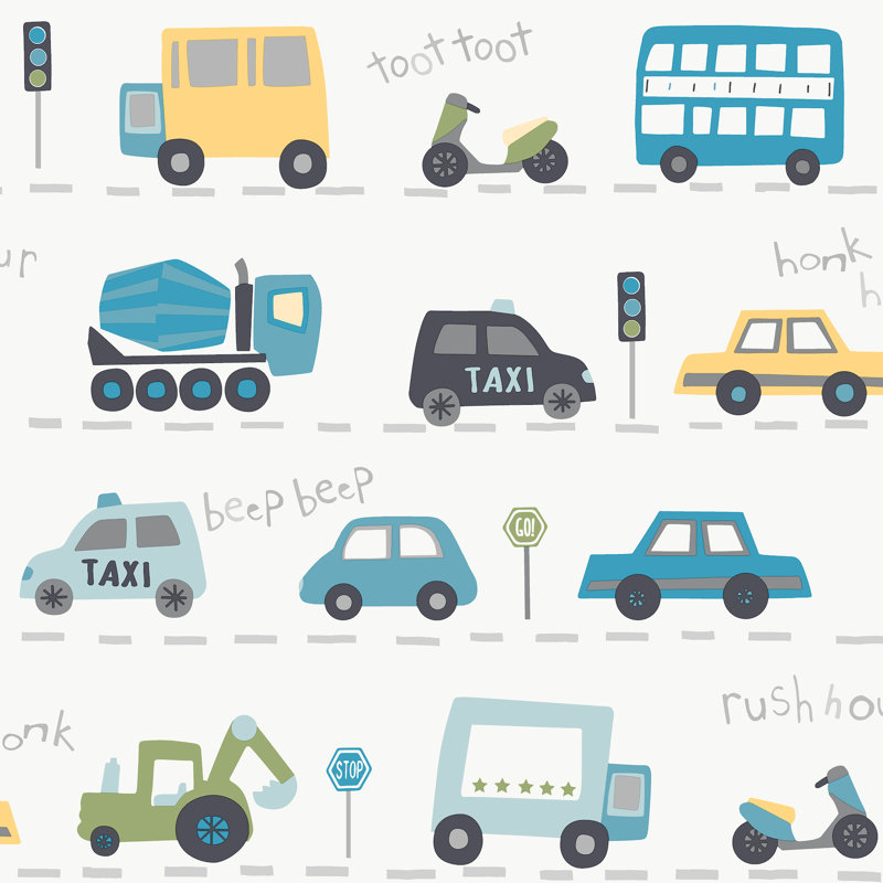 Road Traffic Blue Cars Wallpaper, Blue