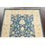 Tapis bleu en laine noué à la main de conception unique 2 pi 11 po x 4 pi 11 po Peshawar Chobi