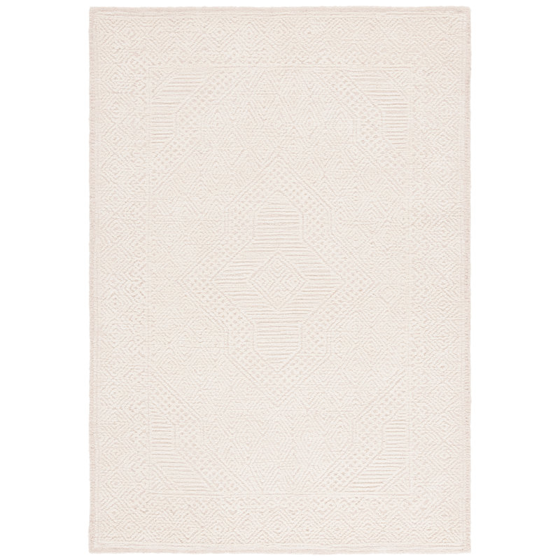 Abstract 777 Hand Tufted Wool Pile Geometric Rug, Rectangle 4' x 6'