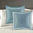 Elegant Aqua & Silver Jacquard Bedding Set, 8-piece Polyester Cal King