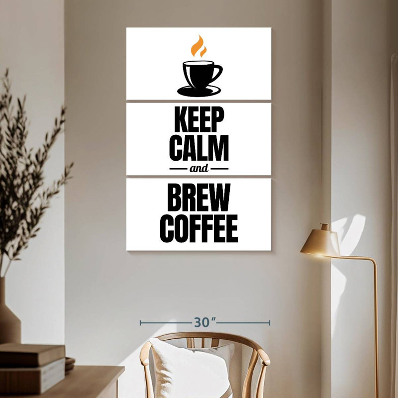 Tergel Coffee Quote, 65" H x 42" W