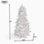 Sapin de Noël artificiel pré-illuminé de 1,80 m avec 420 lumières DEL blanc chaud, 623 branches en PE, support en métal et branches articulées.