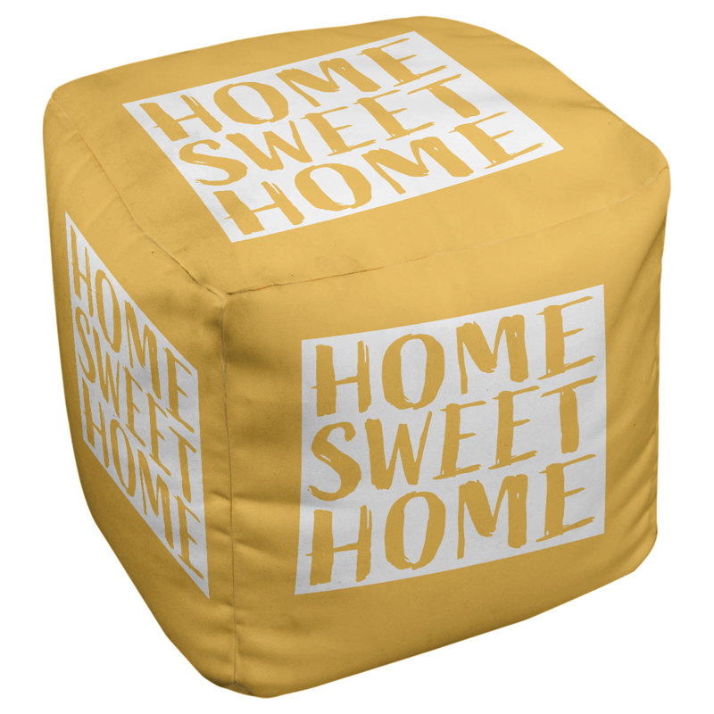 Repose-pieds à cubes wyoming the home, Jaune