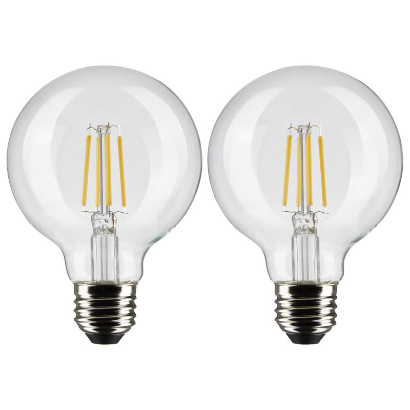 4.5 Watt G25 LED - Clear - Medium Base - 90 CRI - 120 Volt - 2 Pack, 2700 Kelvins, 6W