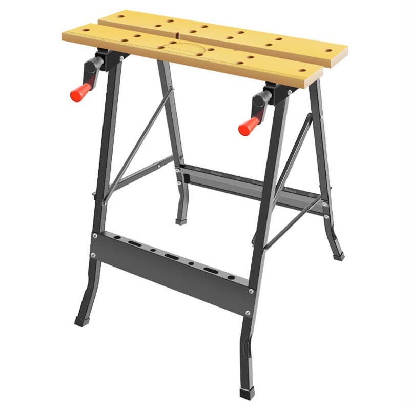 Portable Folding Workmate Workbench 220 Pound Capacity Carpenter Saw Table with Adjustable Clamps