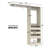 Ronnette 20"-60" Closet System with Three Wooden Drawers-2090227779