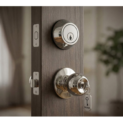 Key Entry & Single Deadbolt Door Lock Set