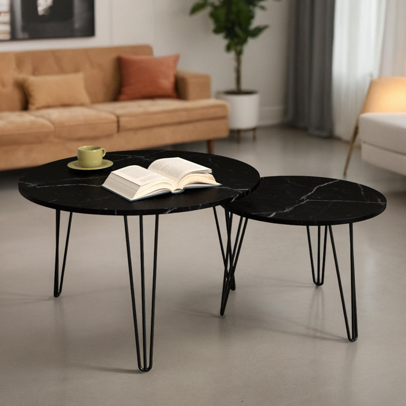 Table basse gigogne, Noir