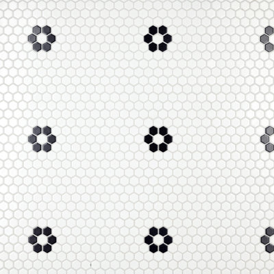 Metro 0.9" x 0.9" Hex Porcelain Honeycomb Mosaic Wall & Floor Tile