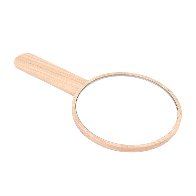 Miroir à main en bois