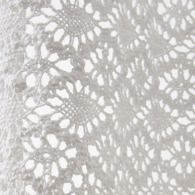 Dana Lace Cotton Blend Shower Curtain, White