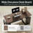 72.8''W Executive Standing Desk Furniture Set, Computer Desk With Hutch,71'' Electric Standing Desk With Large One-Piece Desktop Privacy Panel, Charging Station, File Cabinet For Home Office