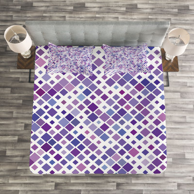 Furman Geometric Shapes Bedspread with Pillow Shams