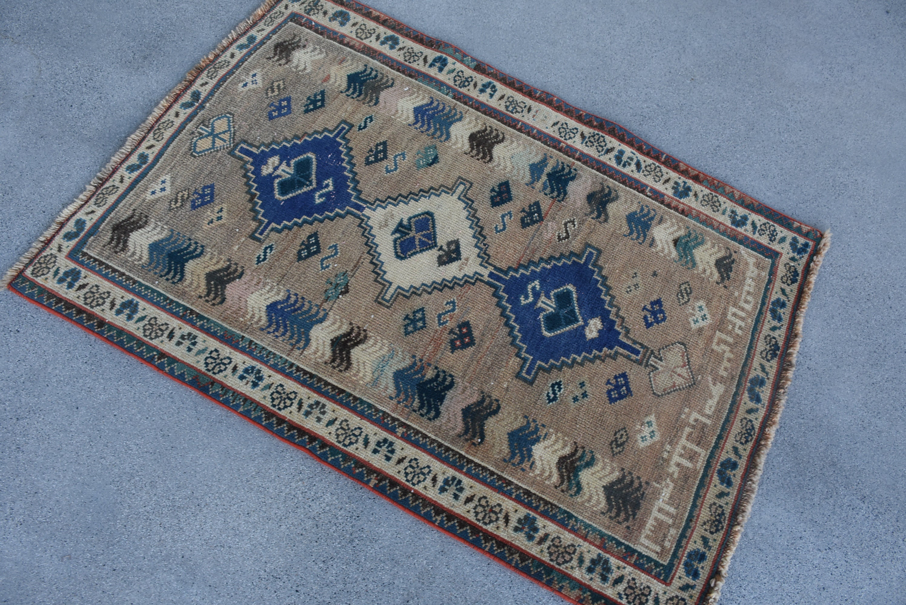 Bungalow Rose 37.4x52.4 Inch Brown Rug, Traditional Geometric Pattern ...